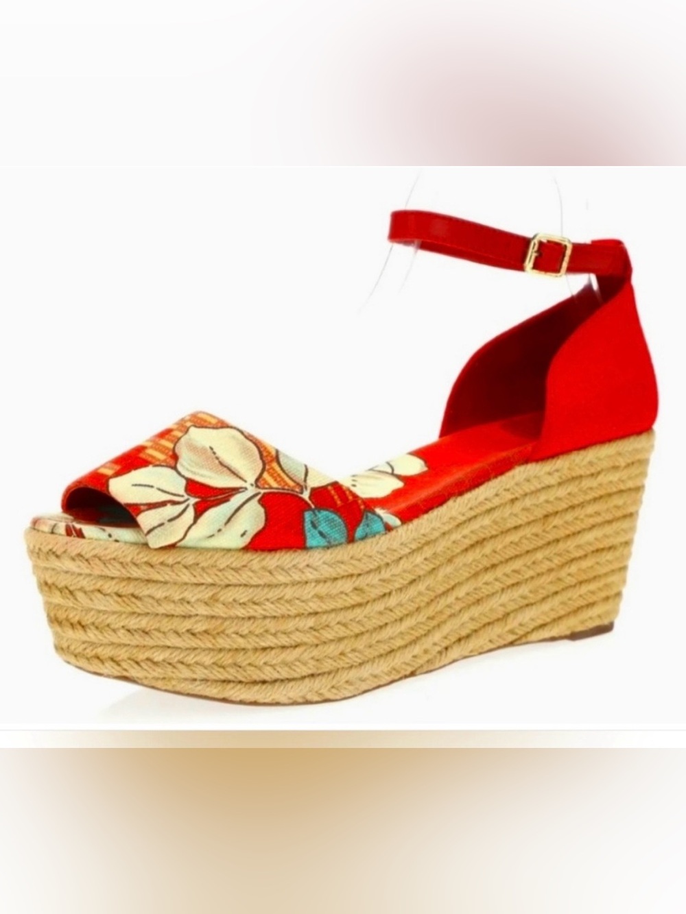 Tory Burch red platform espadrilles 6